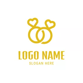 Logotipo De Bodas Simple Wedding Ring logo design