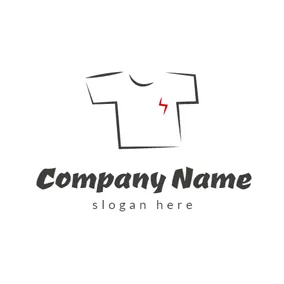 Clothing Brand Logo Simple White T Shirt logo design