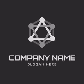 Industrial Logo Six Pointed Star and Steel logo design