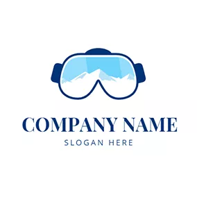 Glacier Logo Ski Goggles logo design