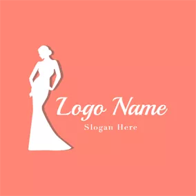 Garments Logo Slim Lady Model logo design