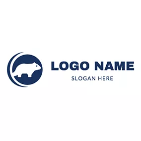 Logótipo Querido Small Circle and Cute Honey Badger logo design