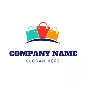 Logotipo De Mercado Small Colorful Handbag logo design