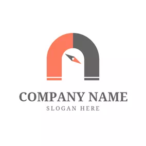 Industrial Logo Small Compass and Magnet logo design
