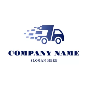 拖車 Logo Speed Truck Icon logo design