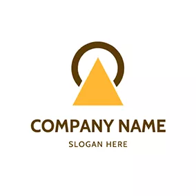 Logotipo De Collage Spotlight Circle Triangle Combine logo design