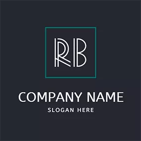 Logotipo De Moda Square Simple Letter R B logo design