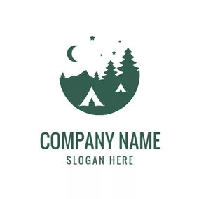 Camper Logo Starry Forest Park logo design