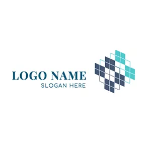 Fabric Logo Stereoscopic Square and Fabric logo design
