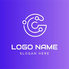High Tech Logo Structure Line and Galaxy logo design