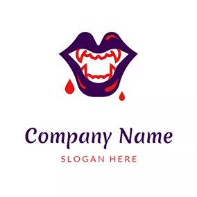吸血鬼 Logo Suck Blood logo design