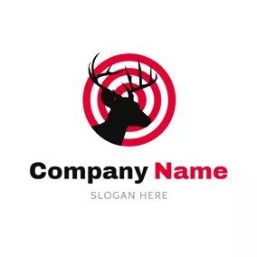 Logotipo Elegante Target and Deer Head logo design