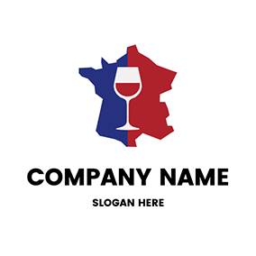 Logotipo De Vino Territory Wine France logo design