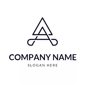 Aa Logo Triangle Mountain Letter A A logo design
