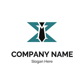 领导 Logo Triangle Symmetry Tie Boss logo design