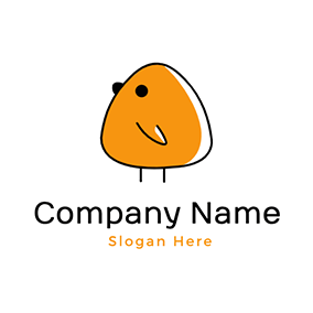 Süßes Logo Triangular Cute Drawing Chick logo design