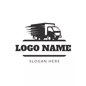 快遞logo Truck Speed and Express logo design
