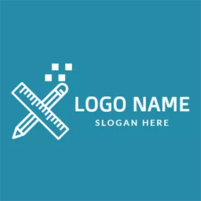 Logótipo X Unique Blue and White Letter X logo design