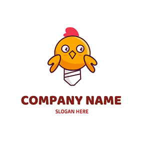 可爱 Logo Unique Bubble Cute Chick logo design