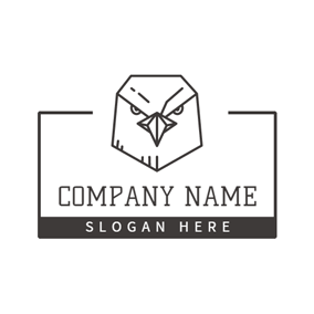 Unique Paper Eagle logo design
