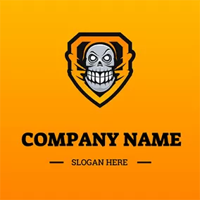反派 Logo Villain Skull logo design