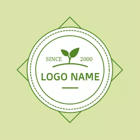 茶Logo Vivifying Green Sprout logo design
