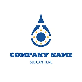 Water Drop Logo Water Drop Valve Pipeline logo design