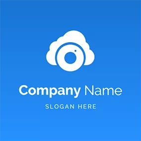 Webcam Logo Webcam Cloud Circle logo design