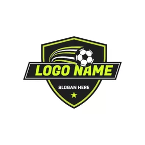 徽章Logo White and Black Football logo design