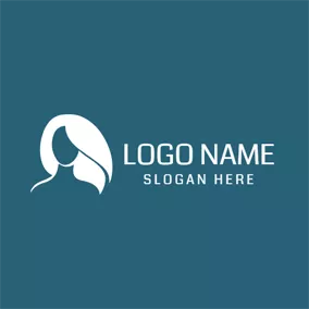 Elegance Logo White and Flow Medium Length Hair logo design