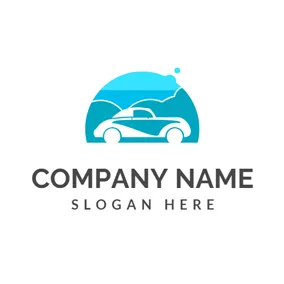 Cleaning Logo White Auto and Car Wash logo design