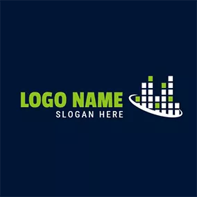 Builder Logo White Circle and Abstract Structure logo design