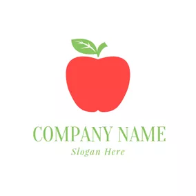 People Logo White Family and Red Apple logo design