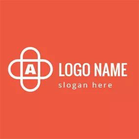 A Logo White Flower and Letter A logo design