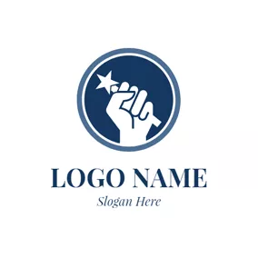 Logótipo De Campanha White Hand and Truncheon logo design