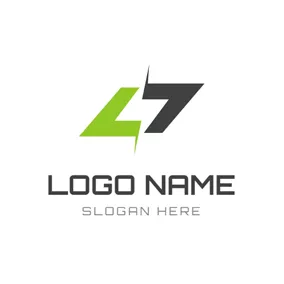 科学＆技術ロゴ White Lightning and Code logo design