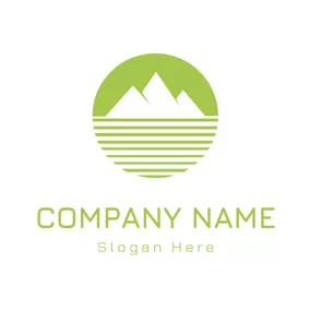 Logotipo De Aqua White Mountain and Camping logo design