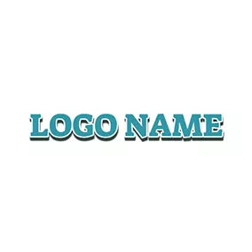 Logotipo De Impresión Wide Shadow Green Embroider Font logo design