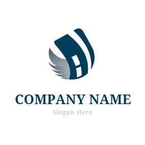 Payment Logo Wing and Credit Card logo design