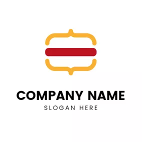 代码logo Yellow and Red Code Symbol logo design