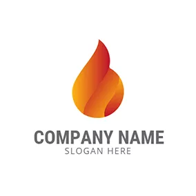 Burning Logo Yellow and Red Drop Fire logo design