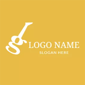 Logótipo De Anúncio Yellow and White Letter G logo design