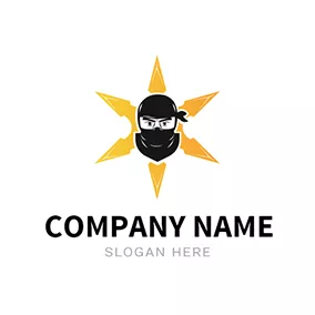 飛鏢logo Yellow Dart Gaming and Assassin logo design