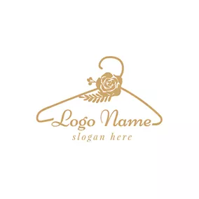 洗衣 Logo Yellow Rose and Boutique logo design