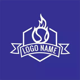 League Logo Abstract Badge and Softball logo design
