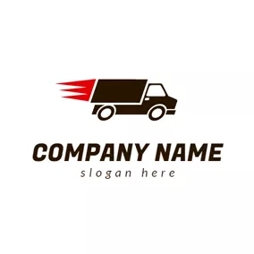 货运 Logo Fast Black Truck logo design