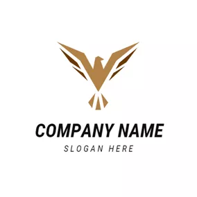 乌鸦 Logo Flying Brown Eagle logo design