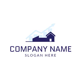 Contractor Logo Green and Blue Investment Building logo design