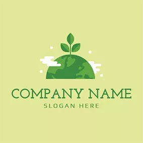 Geography Logo Green Tree and Energy logo design