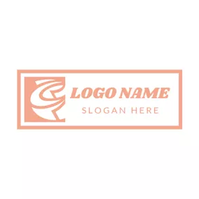 花Logo Pink Rectangle and White Flower logo design